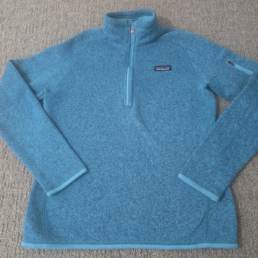 Patagonia Better Sweater 1/4 Zip Fleece Pullover Blue Womens Medium